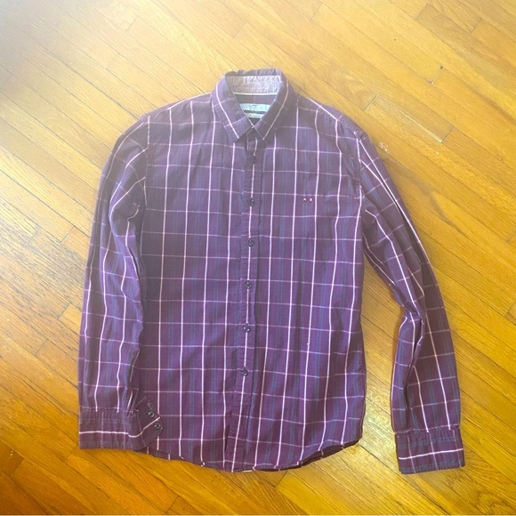 Burberry Shirts Thomas Burberry Plaid Long Sleeve Button Up Shirt